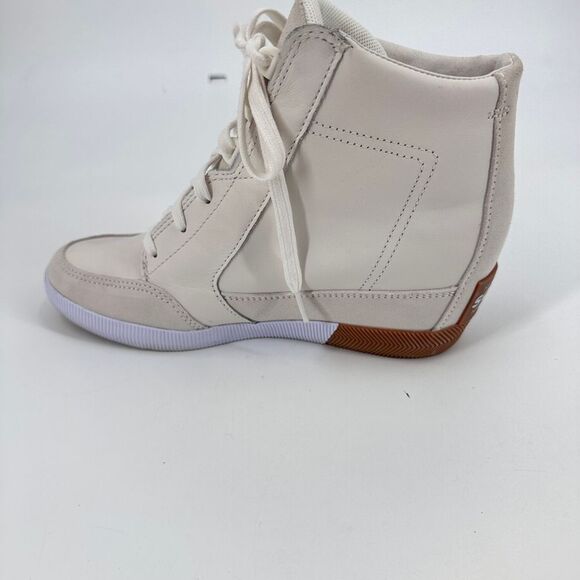 Sorel Women Out N About Wedge Lace-Up Bootie Size‎ 10 Sea Salt/Gum Sneakers - Picture 6 of 8
